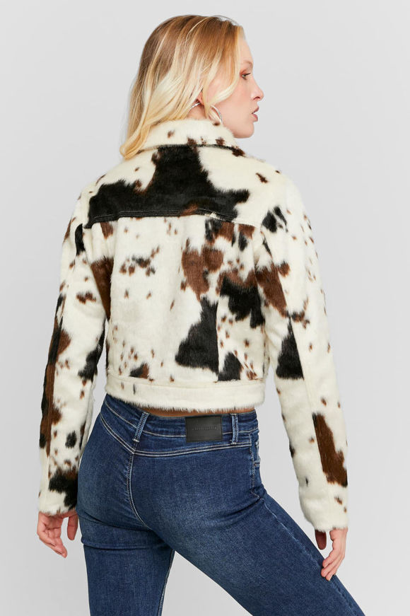 Image sur Veste courte en fourrure synthétique