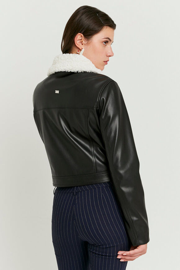 Image sur Crop Kunstlederjacke