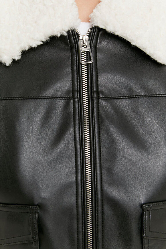 Image sur Crop Kunstlederjacke