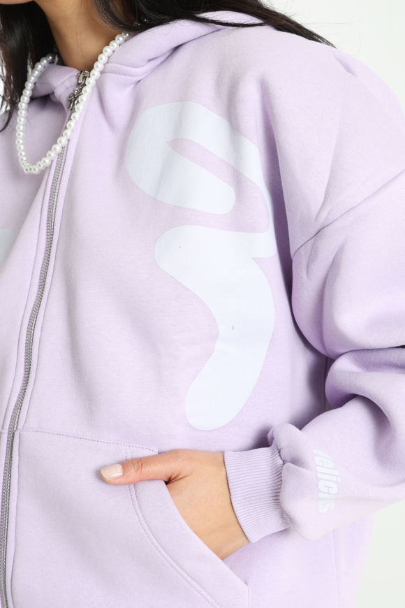 Image sur Oversize Kapuzensweatjacke