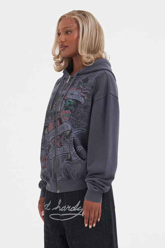 Bild von Oversize Kapuzensweatjacke