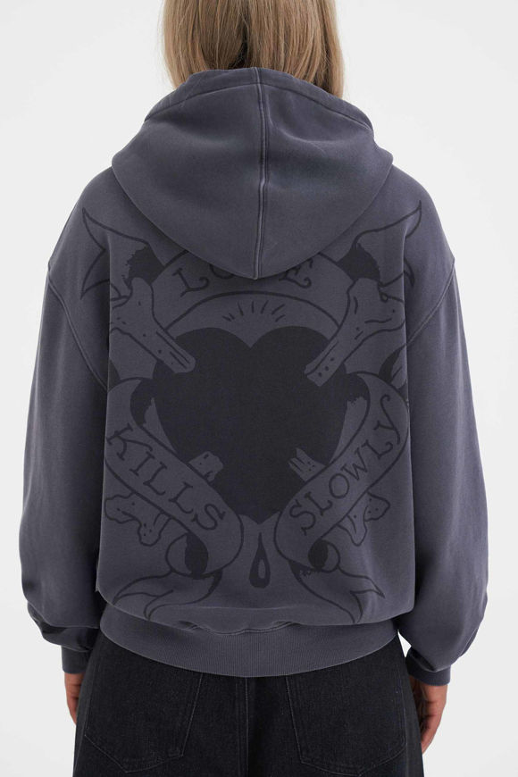 Bild von Oversize Kapuzensweatjacke