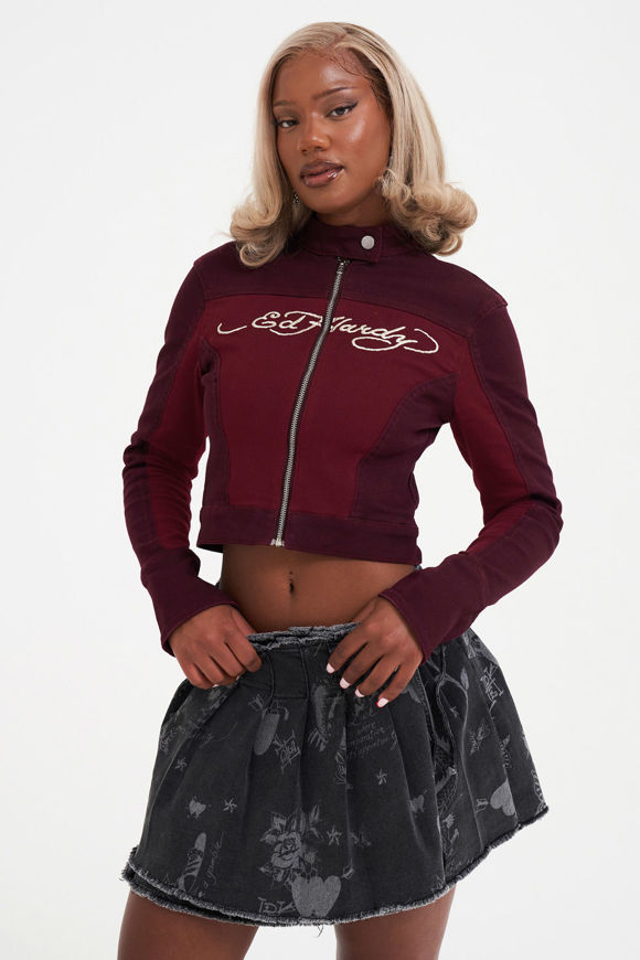 Bild von Crop Bikerjacke