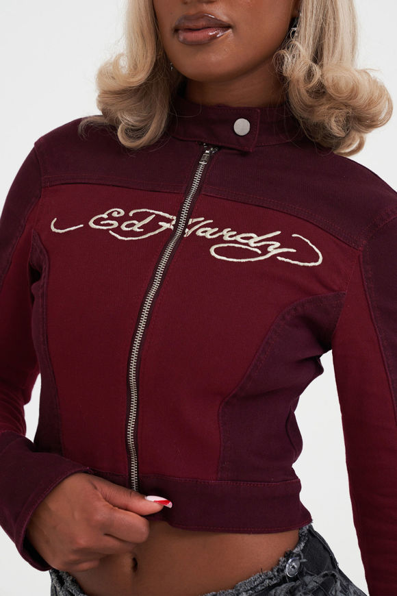 Bild von Crop Bikerjacke