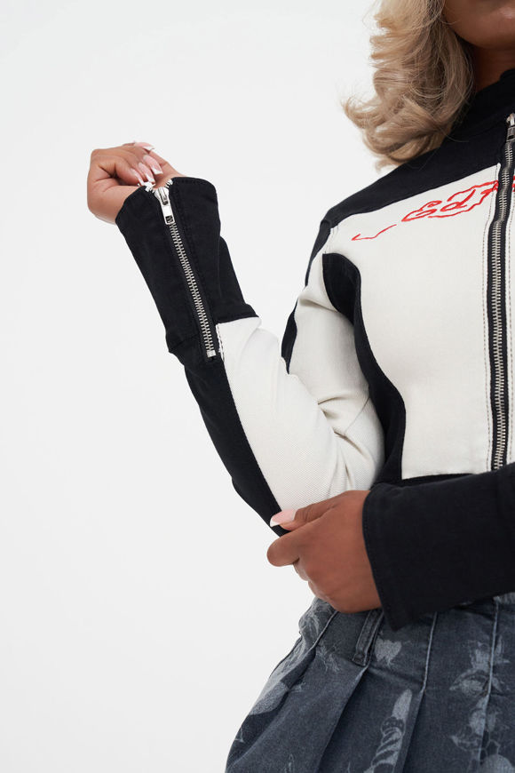 Bild von Crop Bikerjacke