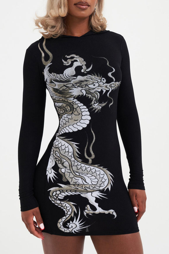 Image sur Minikleid mit Kapuze