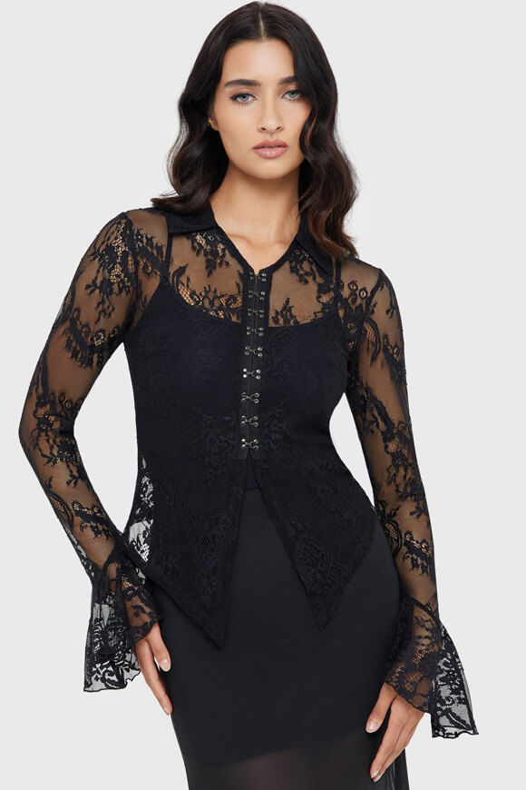 Image sur Blouse courte en dentelle