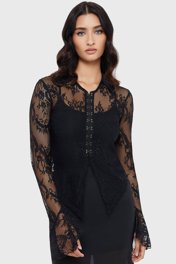 Image sur Blouse courte en dentelle