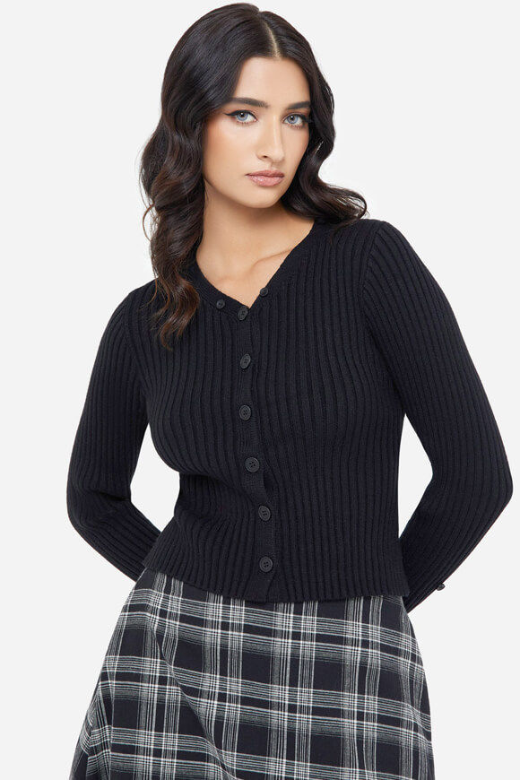 Bild von Hazeveil Strukturierter Crop Cardigan