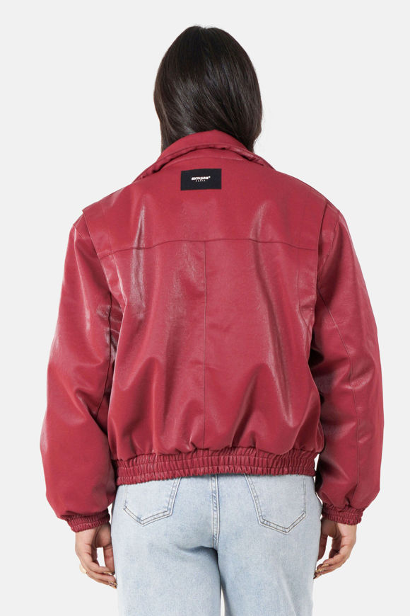 Bild von Leichte Kunstleder-Bomberjacke