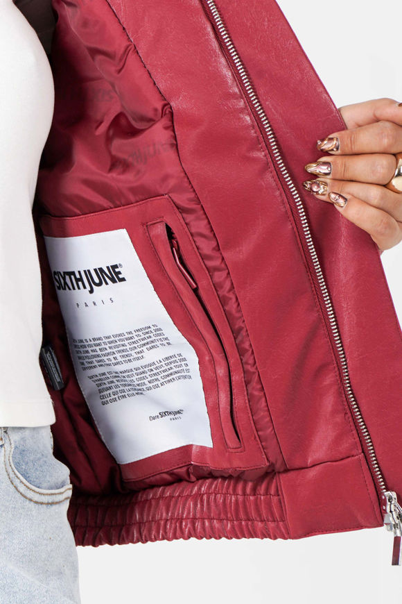 Bild von Leichte Kunstleder-Bomberjacke