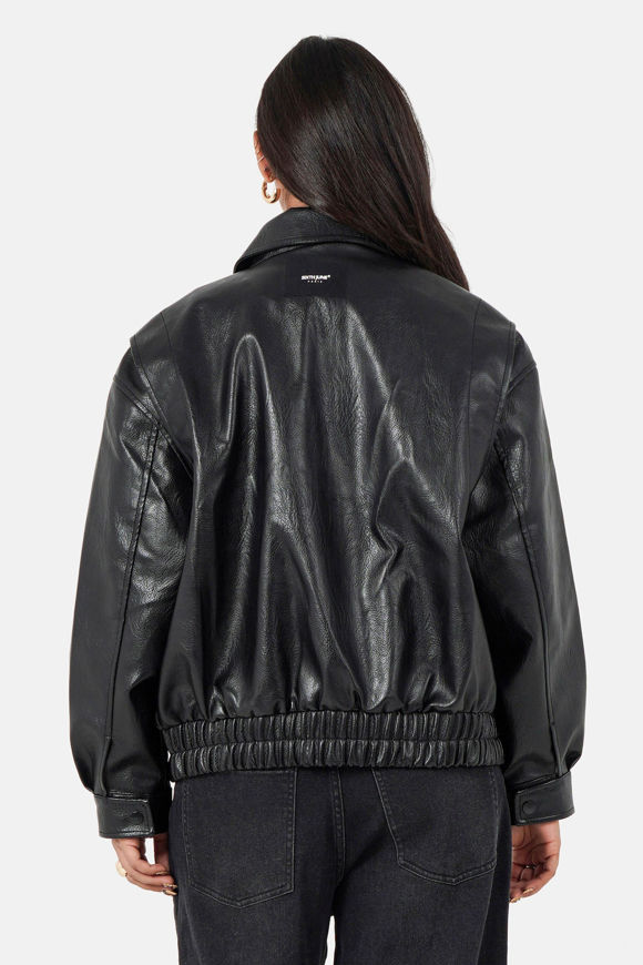 Image sur Leichte Kunstleder-Bomberjacke