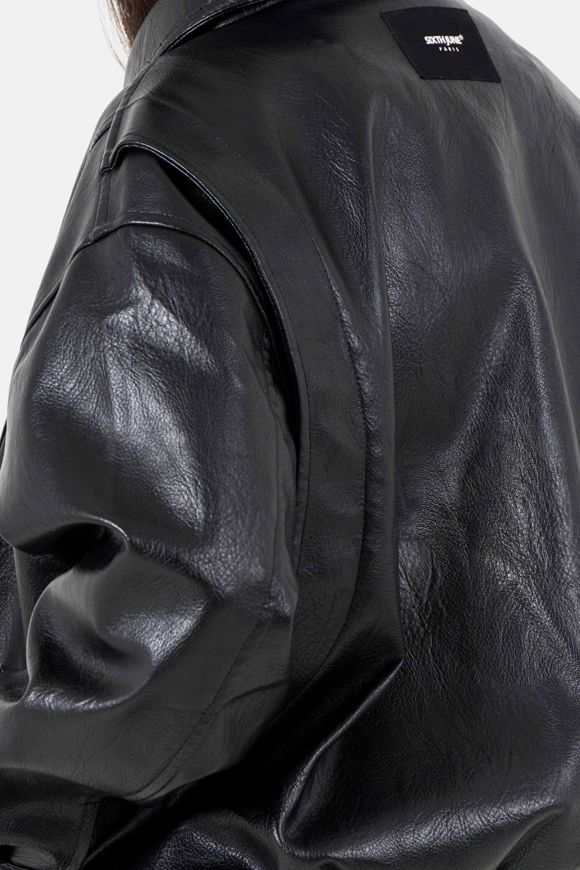 Image sur Leichte Kunstleder-Bomberjacke