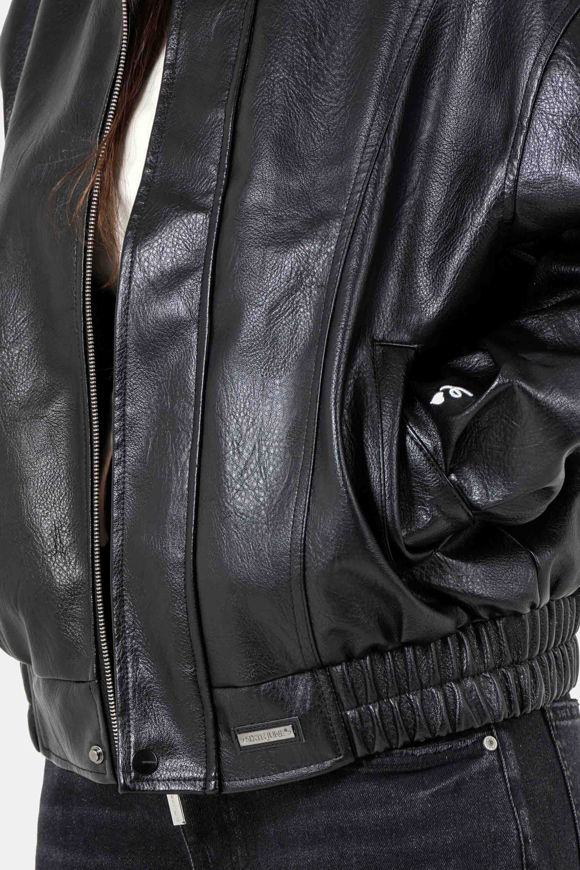 Image sur Leichte Kunstleder-Bomberjacke