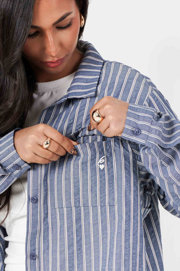 Bild von Stripes 6 Heart Strukturiertes Hemd