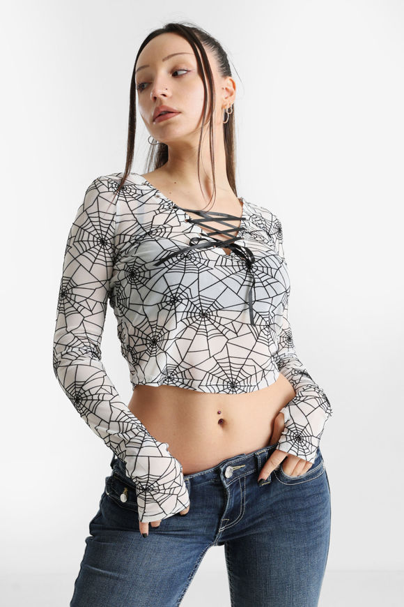 Image sur Zorya shirt court en mesh manches longues