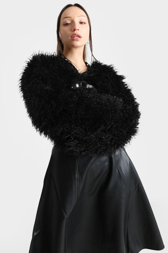 Bild von Zafira Crop Kunstpelzjacke