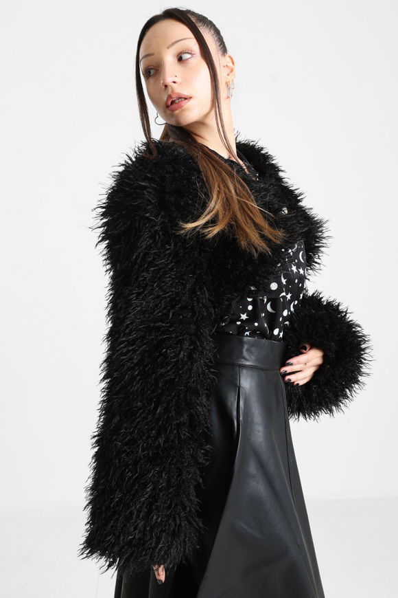 Bild von Zafira Crop Kunstpelzjacke