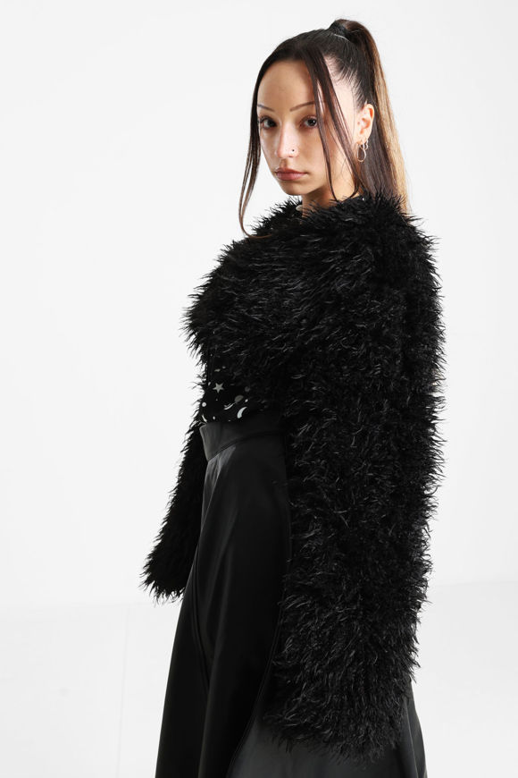 Bild von Zafira Crop Kunstpelzjacke