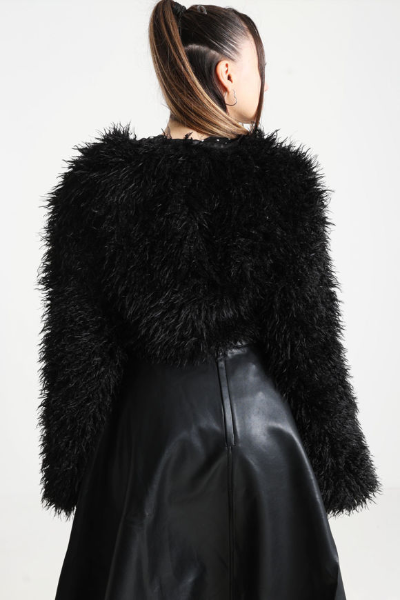 Bild von Zafira Crop Kunstpelzjacke