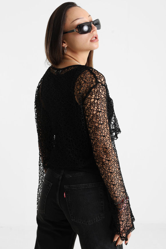 Image sur Celandine shirt court en filet manches longues