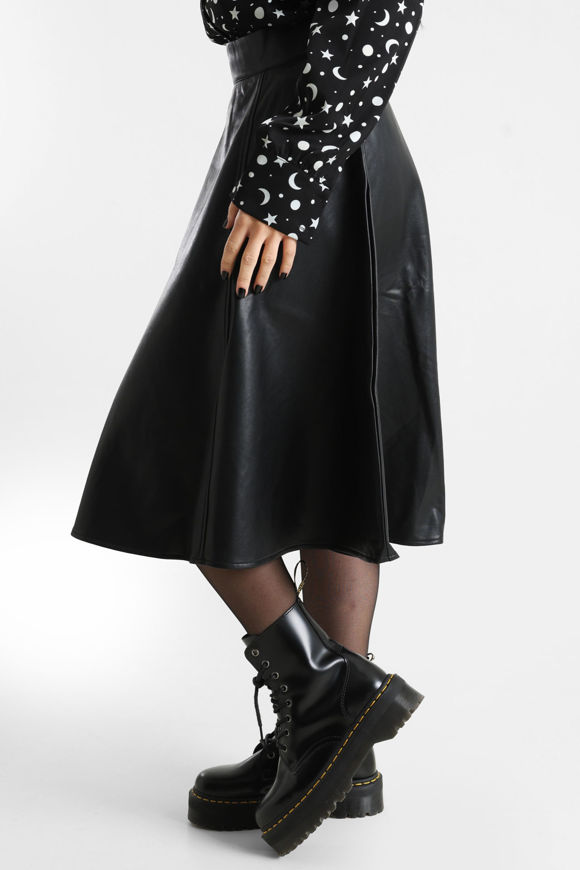 Bild von Daphne Kunstleder Midirock