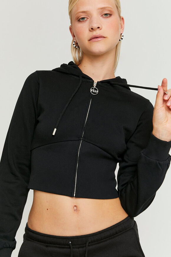 Bild von Crop Kapuzensweatjacke
