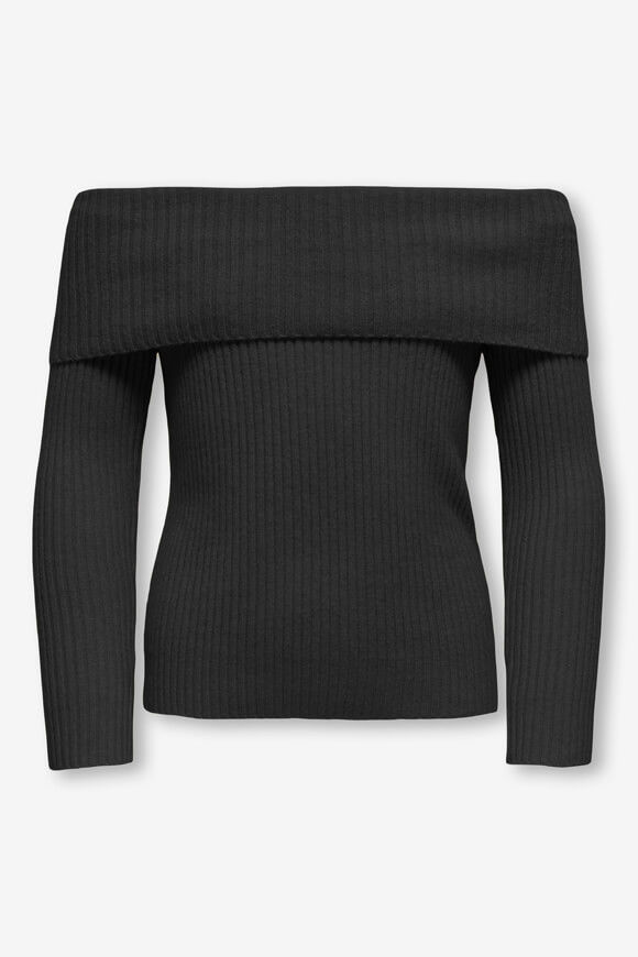 Bild von KOGKATIA Off Shoulder gerippter Strickpullover
