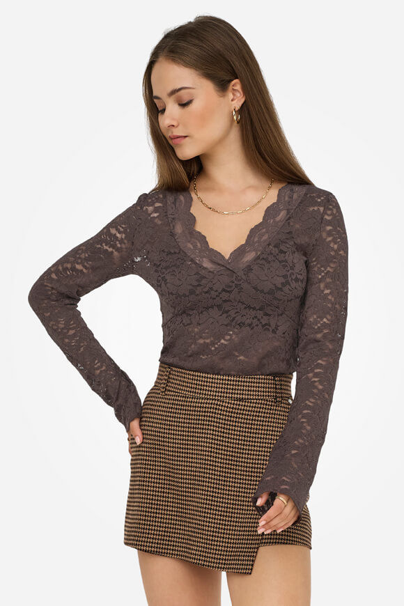 Image sur ONLNIKKA Spitzen Langarmshirt