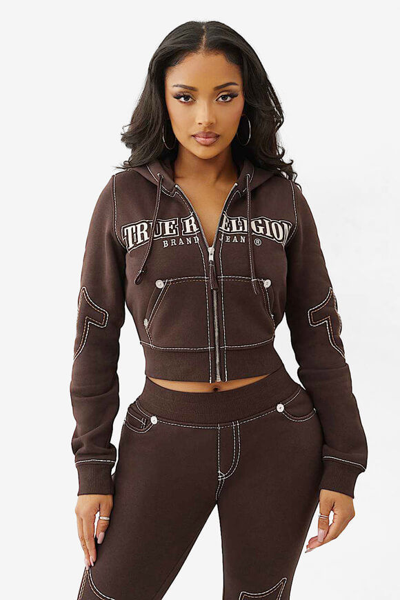 Image sur Anniversary sweat court zippé à capuchon
