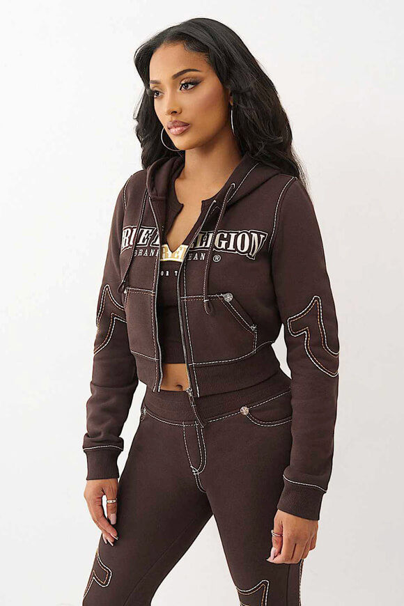Image sur Anniversary sweat court zippé à capuchon