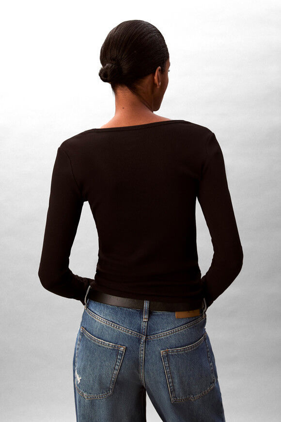 Image sur Shirt côtelé manches longues