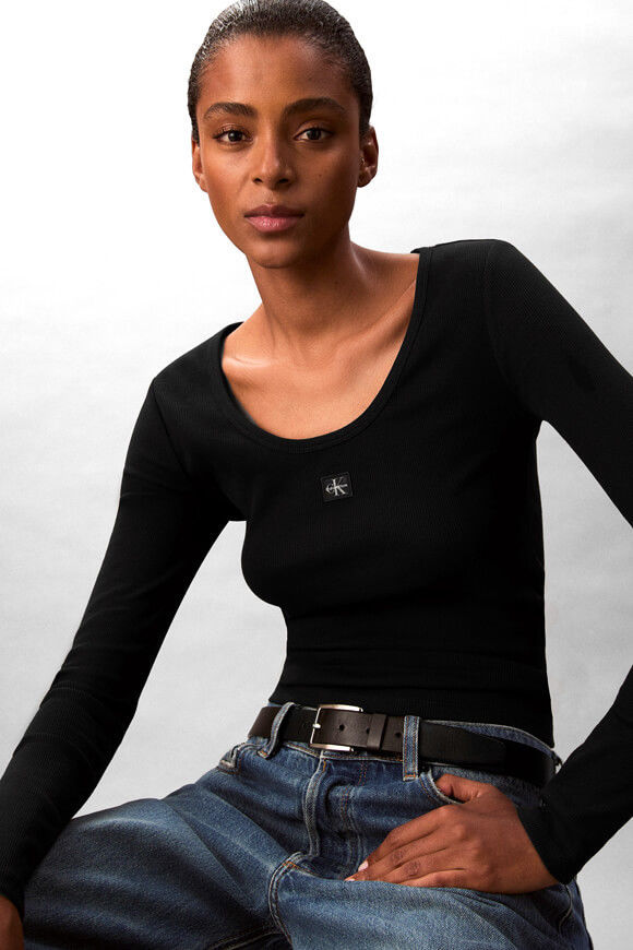 Image sur Shirt côtelé manches longues