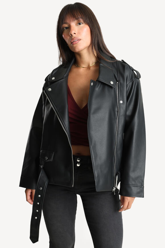 Image sur NMPAULINA Kunstleder Bikerjacke