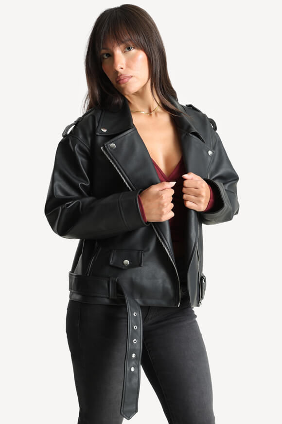 Image sur NMPAULINA Kunstleder Bikerjacke