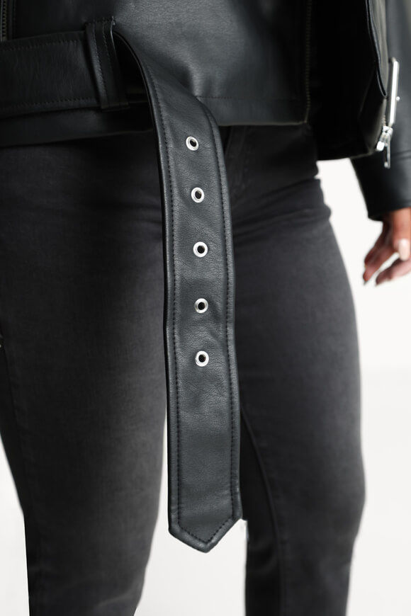 Image sur NMPAULINA Kunstleder Bikerjacke