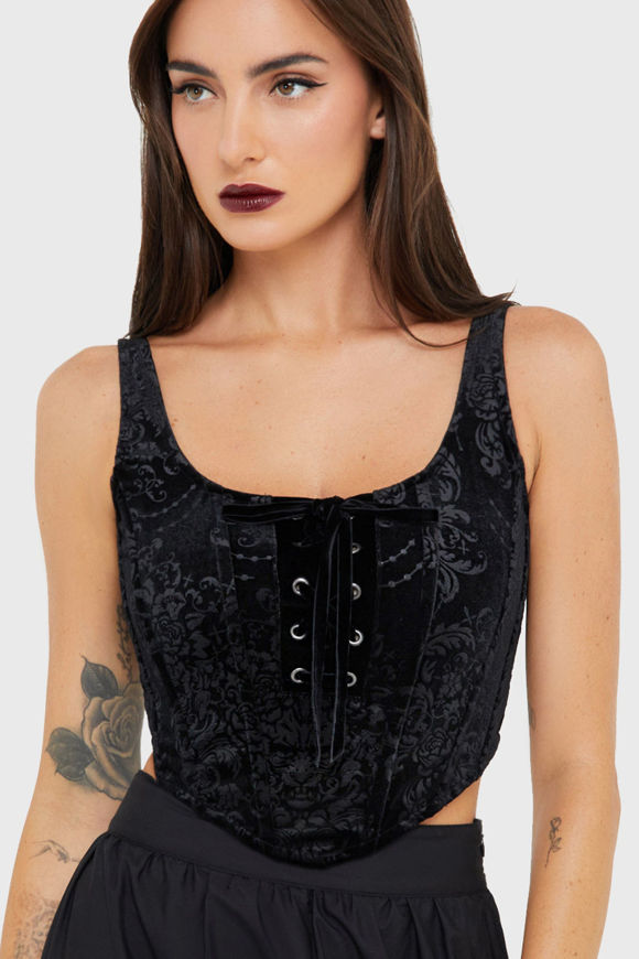 Image sur Top corset en velours