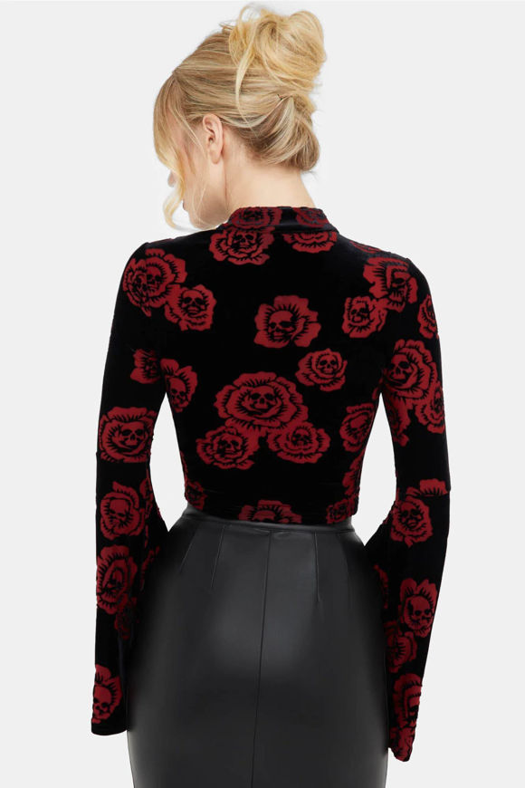 Image sur Pandora's Rose shirt court manches longues en velours
