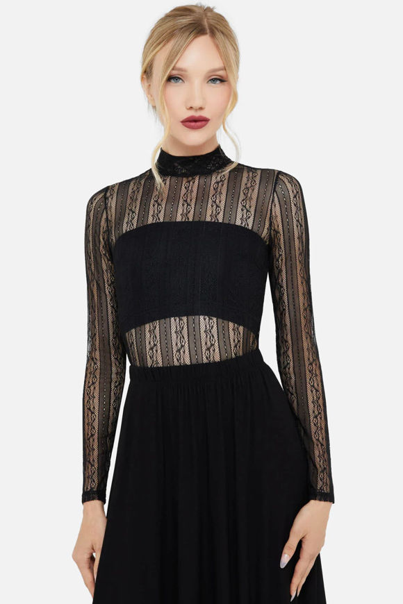 Bild von Drullia Spitzen Langarmshirt