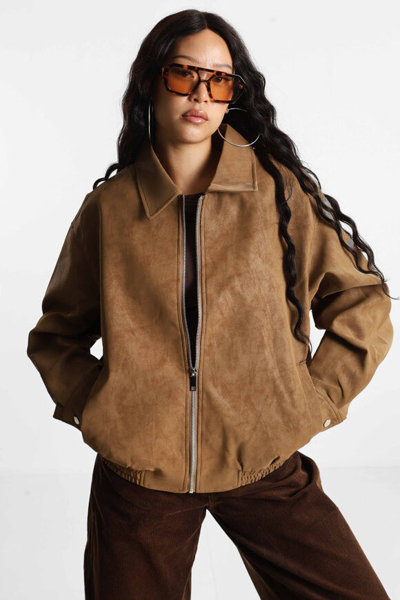 Bild von Oversize Kunstwildleder Jacke