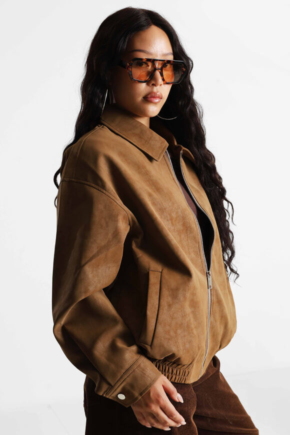 Bild von Oversize Kunstwildleder Jacke