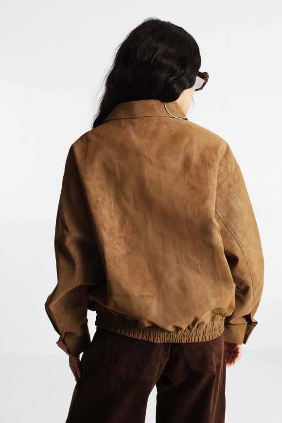 Bild von Oversize Kunstwildleder Jacke