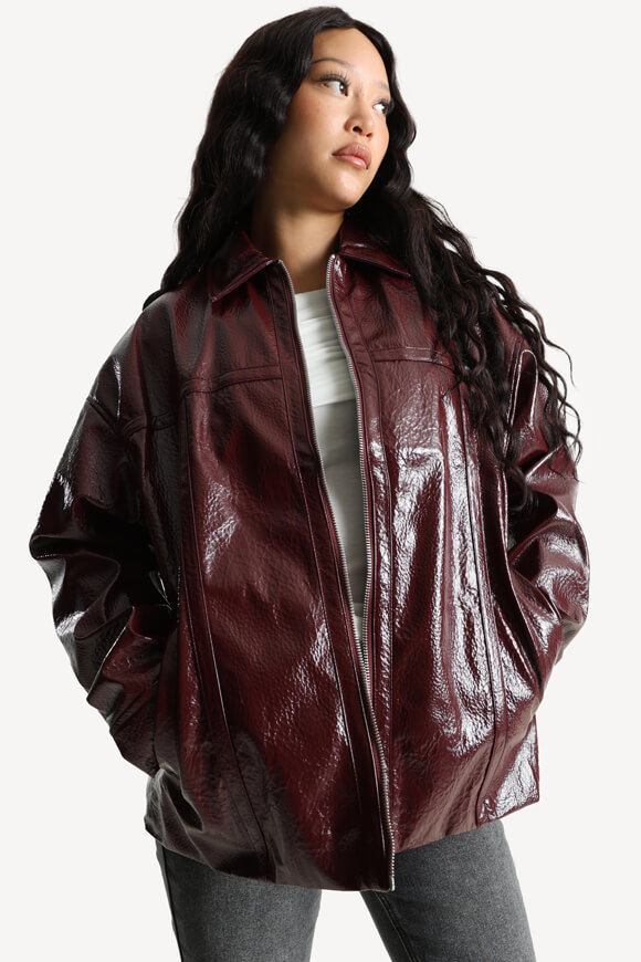Bild von Oversize Kunstlederjacke