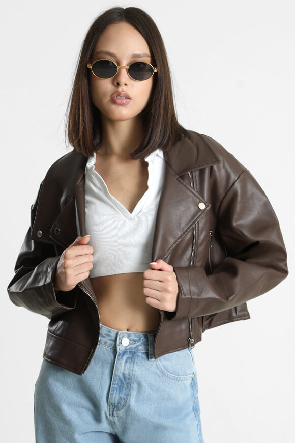 Bild von Oversize Kunstlederjacke