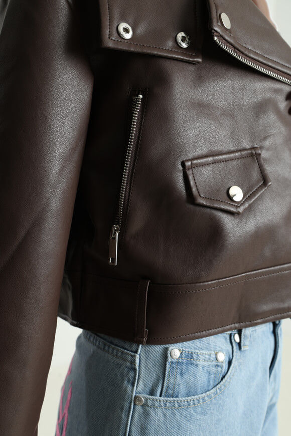Bild von Oversize Kunstlederjacke
