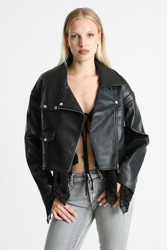 Image sur Oversize Kunstlederjacke