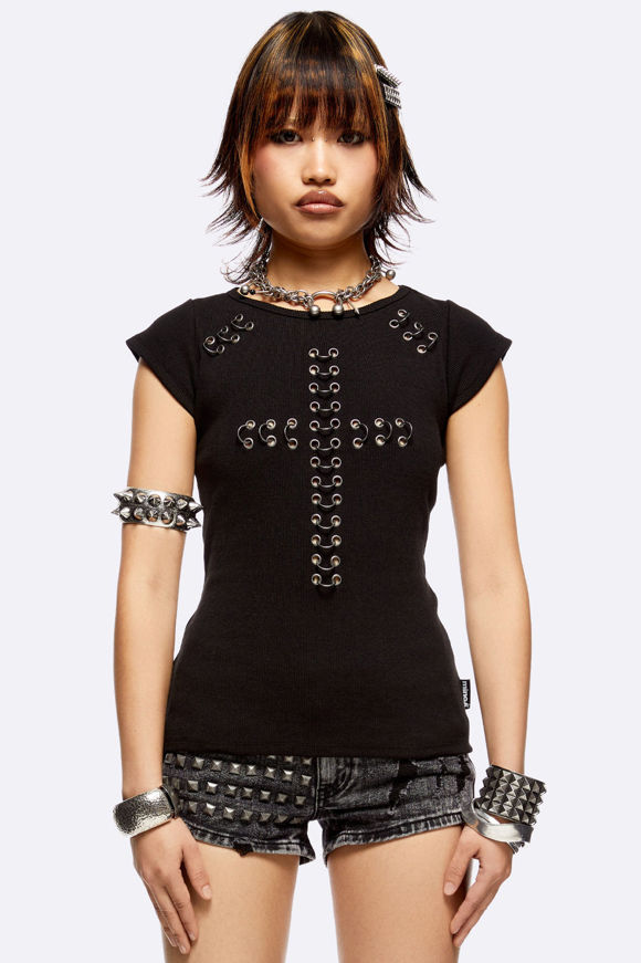 Image sur Metal Mercy Geripptes T-Shirt