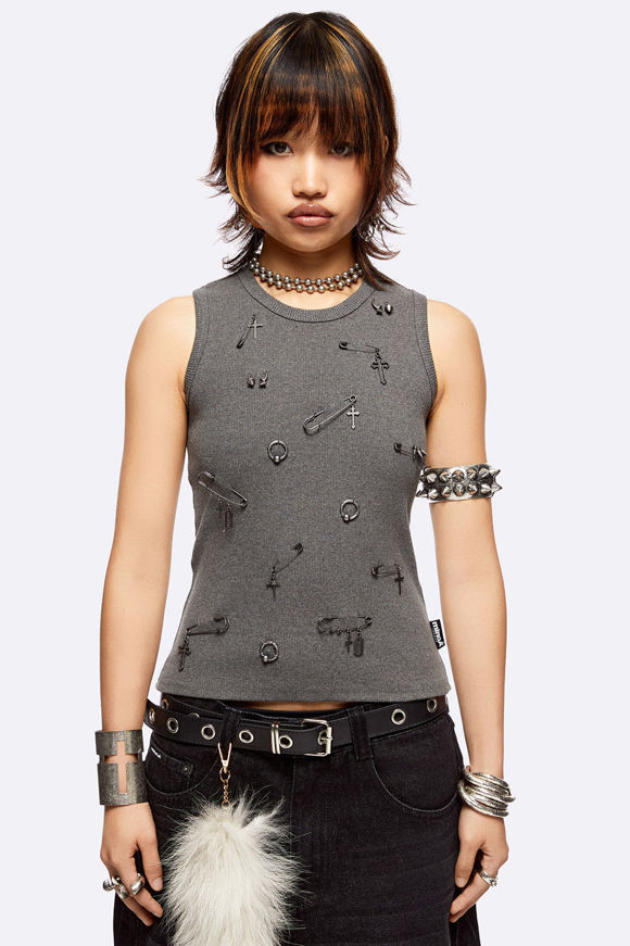 Bild von Pierce Me Geripptes Tanktop