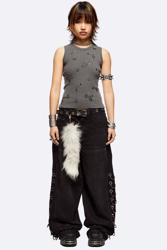 Bild von Pierce Me Geripptes Tanktop