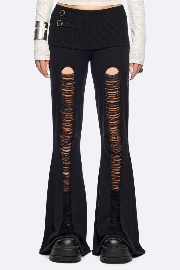 Bild von Broken Flare Strickhose